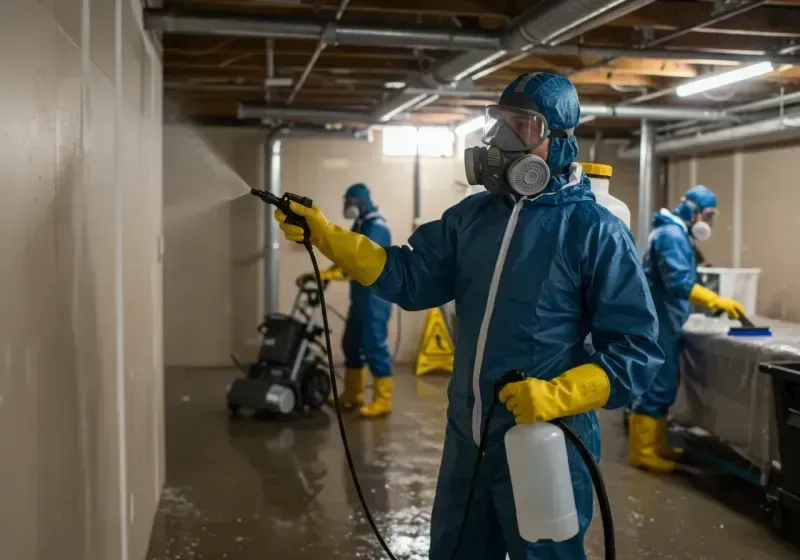 Basement Sanitization and Antimicrobial Treatment process in Fostoria, OH