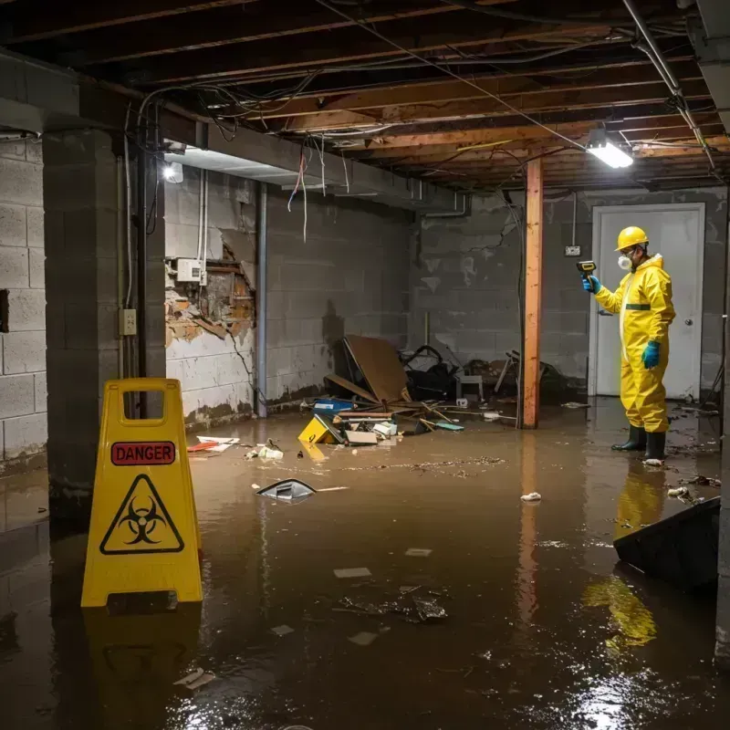 Flooded Basement Electrical Hazard in Fostoria, OH Property